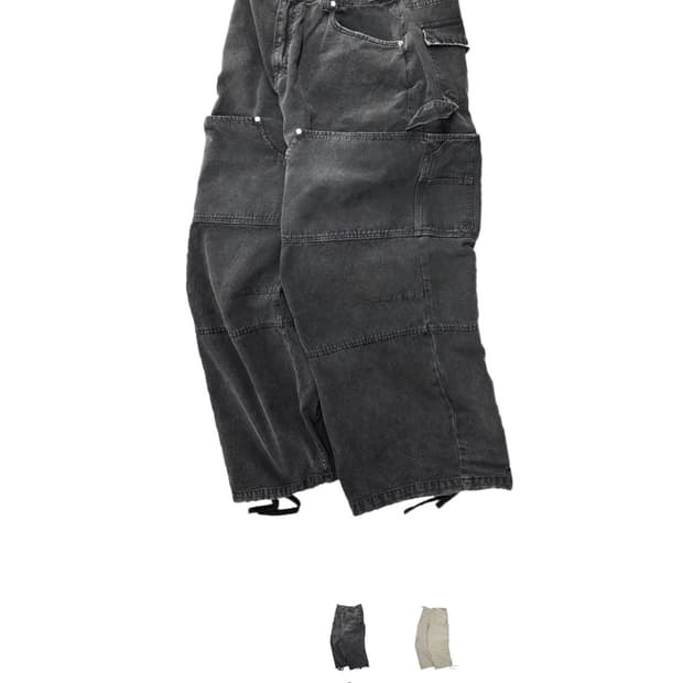 [3] 논노드 더블니 커버 팬츠 빈티지 블랙