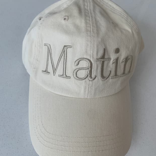 마뗑킴 MATIN LOGO WASHED BALL CAP