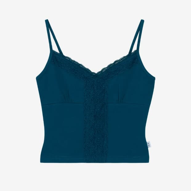 [새상품] 애즈온 레이스 슬리브리스 블루그린