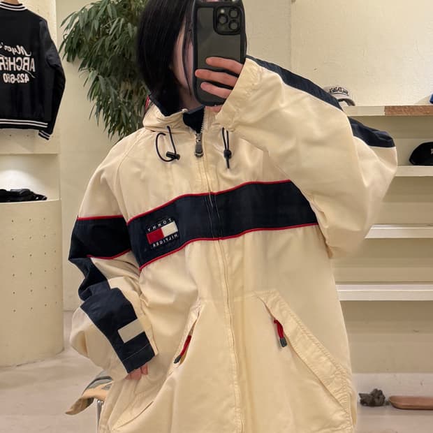 타미 힐피거 올드스쿨 스몰로고 바람막이 U163