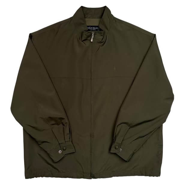 입생로랑 카키 브라운 나일론 블루종 자켓 XL