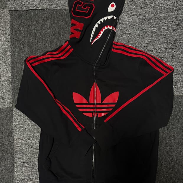 베이프 x 아디다스 샤크 후드 KR XL(US L)
