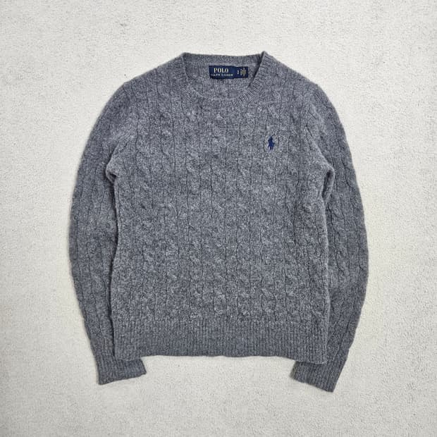 폴로 랄프 로렌 신형 울 캐시미어 케이블 니트 S