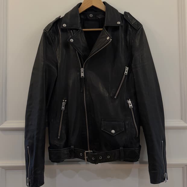 올세인츠(AllSaints)의 램스킨 가죽 라이더 자켓