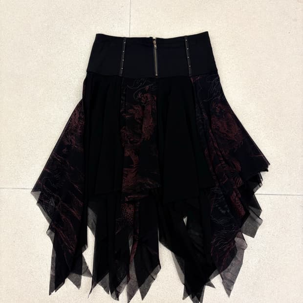 Ozz on 언발 시스루 스커트