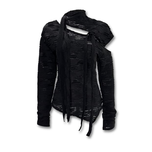 0104 S/NO.19 LAYERED SCARF LONG SLEEVE