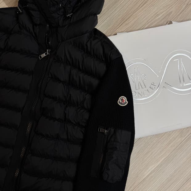 몽클레어 후드 니트패딩 L(100)