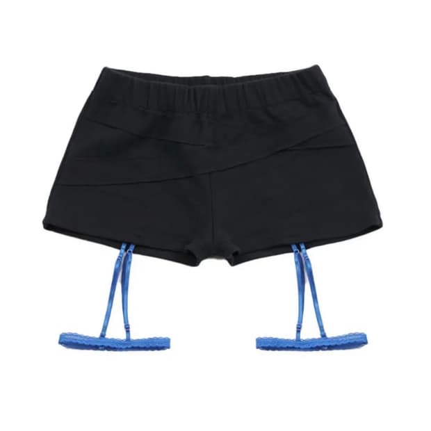 [구해요]오스하이 가터쇼츠 블랙