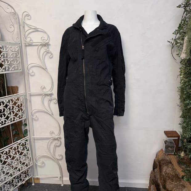 Buckaroo black zipper cargo jump suit