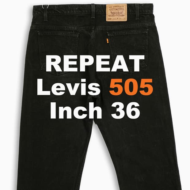 리바이스 505 오렌지탭 흑청 블랙진 90s 36인치 OR50538104