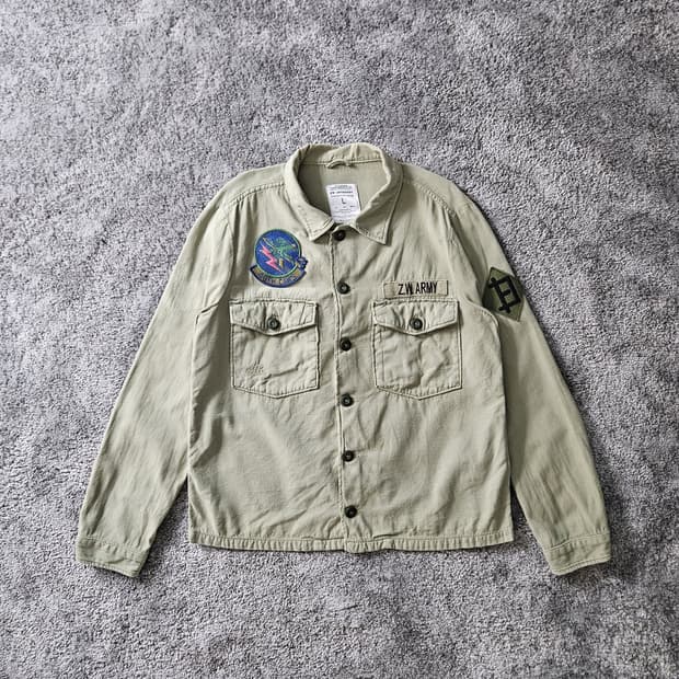 ZARA 패치 긴팔 오버셔츠