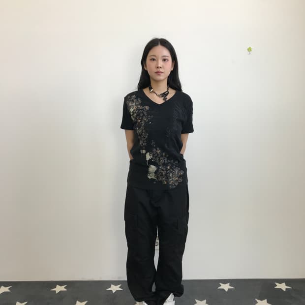JPN Y2K Floral Graphic T shirt