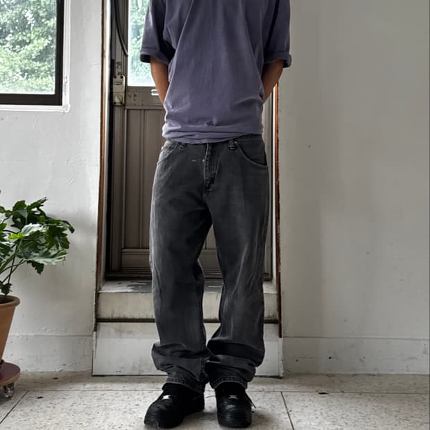 Wrangler 블랙 데님 팬츠
