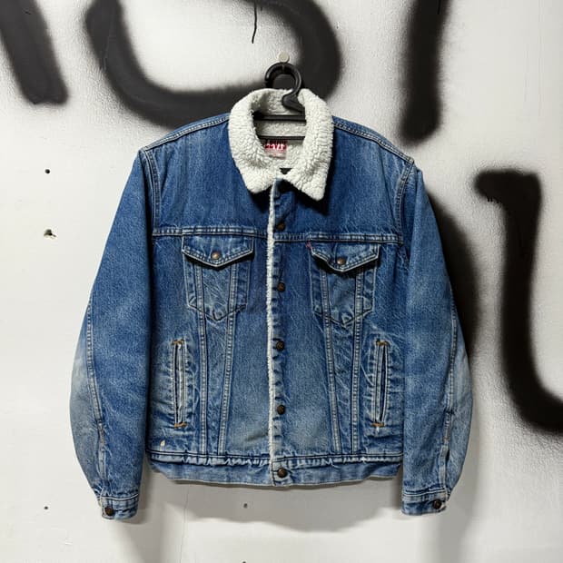 80s 리바이스 USA 71608 쉐르파 데님 트러커 자켓