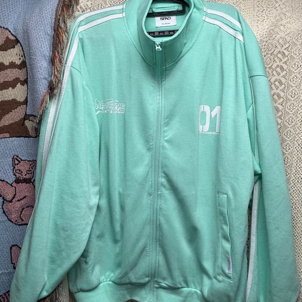 미쿠 스파오 민트 져지 2xl