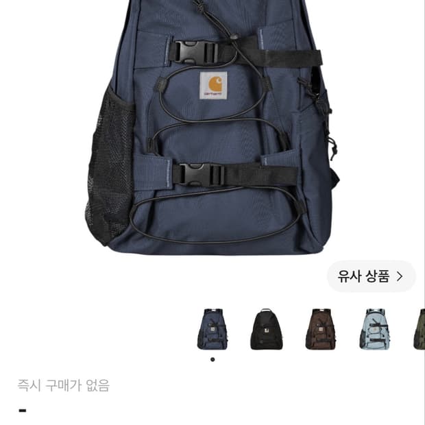 칼하트 WIP 킥플립 백팩 블루
