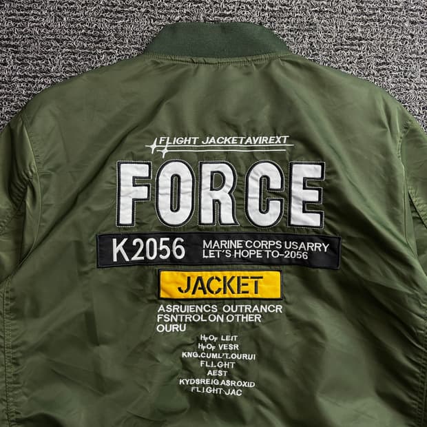 Us빈티지 ma-1 밀리터리 패치디테일 봄버 자켓 3723