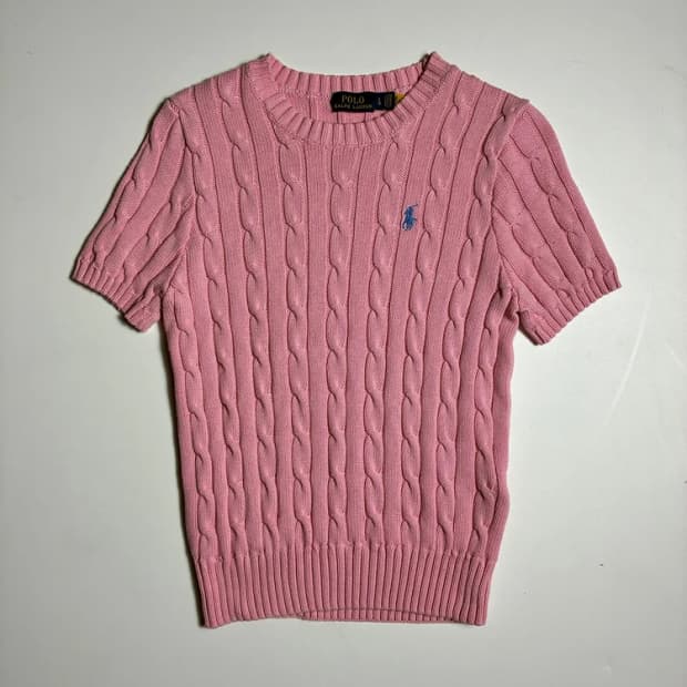 폴로 랄프로렌 신형 큐알 케이블 반팔 니트 R1698