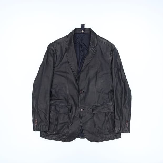 105 헨리코튼 송아지 가죽 자켓 N7329