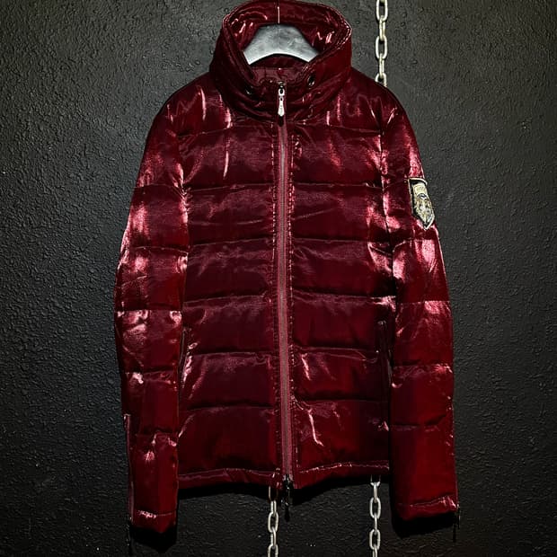 MIDAS - Metallic Burgundy Down Jacket