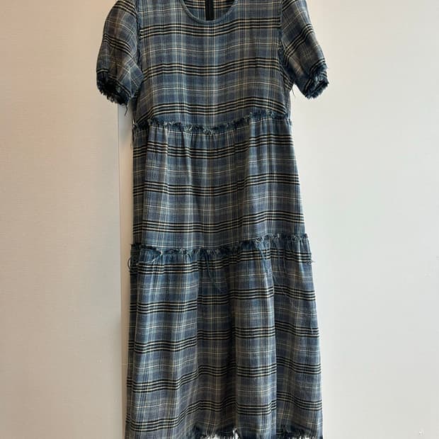 r13 체크 원피스