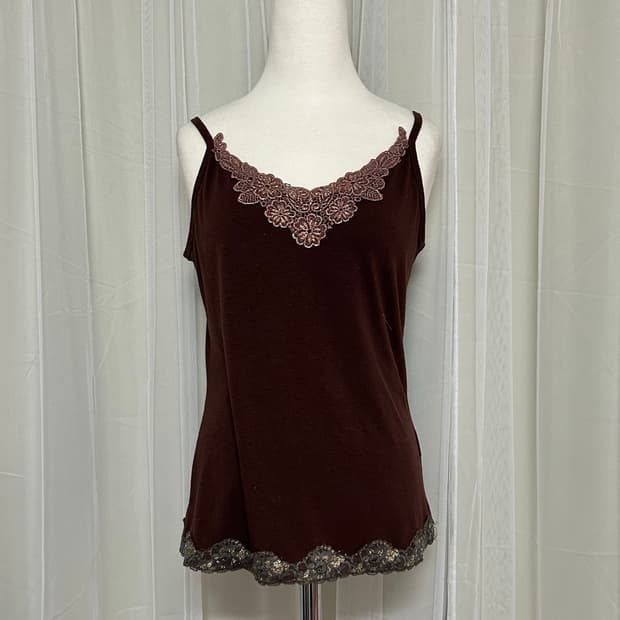 오리엔탈 페어리 브라운 플로럴 나시탑