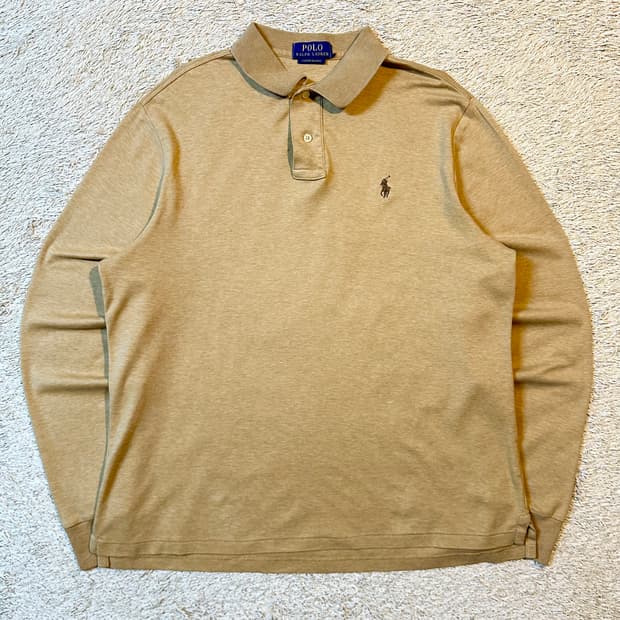 폴로 랄프로렌 신형 브라운포니 PK 긴팔 카라티 베이지