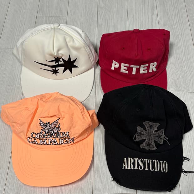 판매) ETCE CROSS DESTROYED CAP BLACK