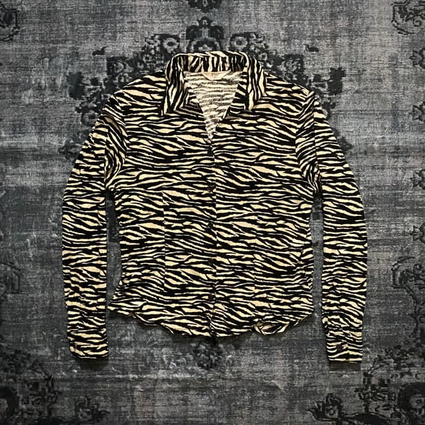 Zebra Pattern Y2K Cardigan 