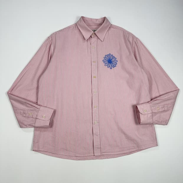 마르디 메크르디 스트라이프 옥스포드 셔츠 핑크 Free