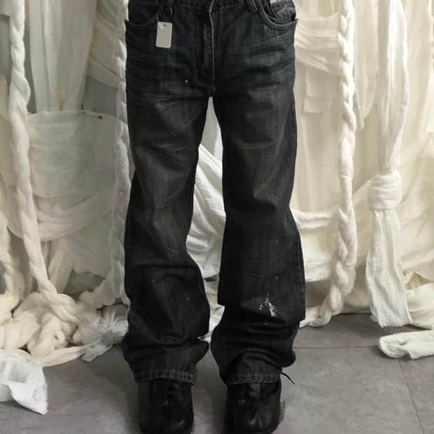 Diesel back pocket point denim pants