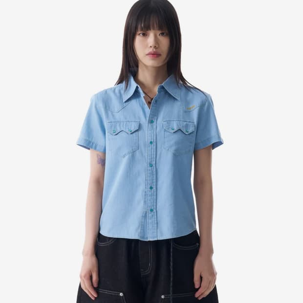 아캄 데님 웨스턴 셔츠