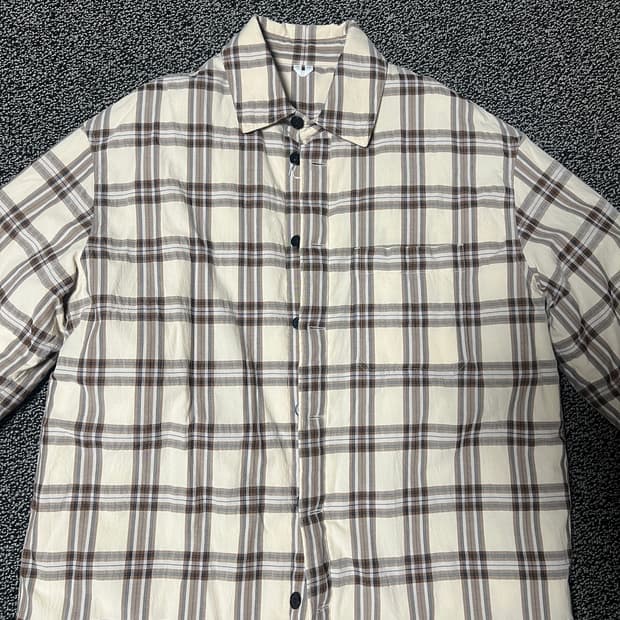 아르켓 패디드 푸퍼 퀼팅 체크 셔츠 50 사이즈