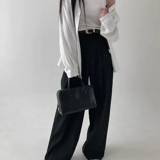 여름슬랙스 블랙