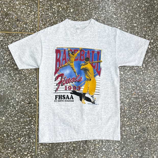 90s 베이스볼 빈티지 싱글스티치 티셔츠 M