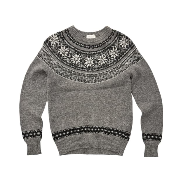 MACKINTOSH PHILOSOPHY 노르딕 울 니트 스웨터 그레이