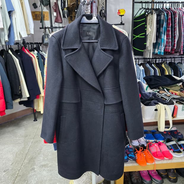 TIME 타임 블랙 캐시미어 코트 (1278)