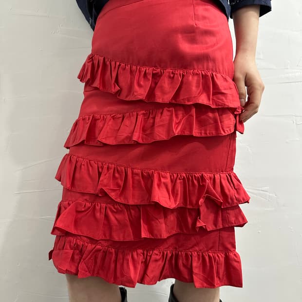 mimique frill design skirt