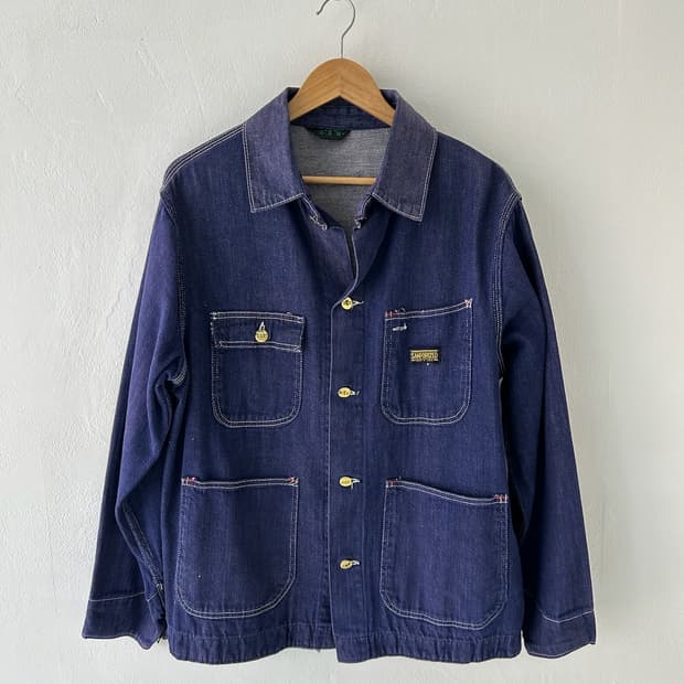 60-70's Ely Railroad Denim Chore Jacket.