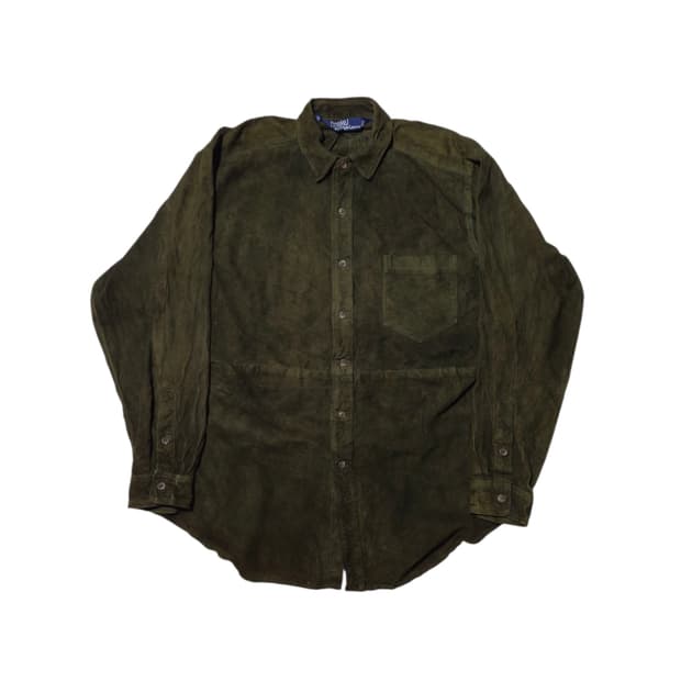 1990's 폴로 랄프로렌 스웨이드 셔츠 빈티지 XL