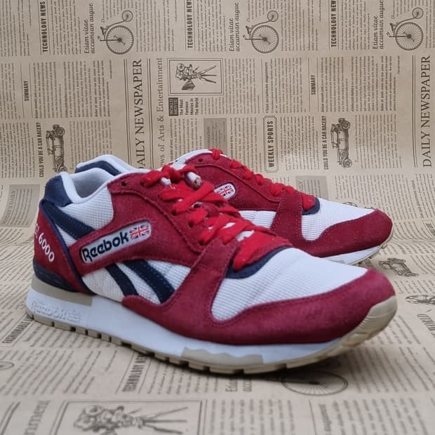리복 GL6000 레드 스웨이드 운동화255