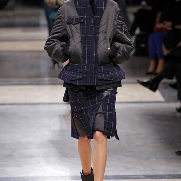 사카이 런웨이 울 모직 패딩 겨울 스커트