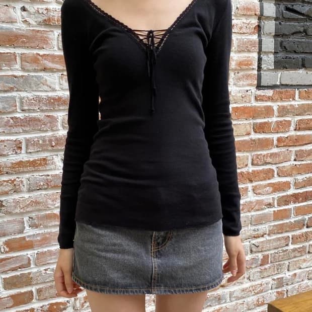 브랜디멜빌 아일렛 블랙 탑 