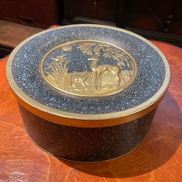 🍀미국 길드크래프트(Guildcraft) 대형 사슴 양각 틴케이스