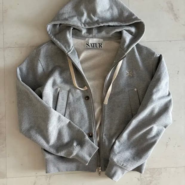 세터 후드집업 멜란지그레이 M