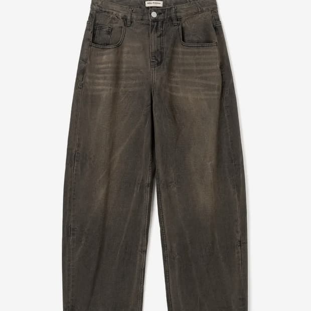 리플렉트 커브드 팬츠 [워시드 브라운] 우먼 s