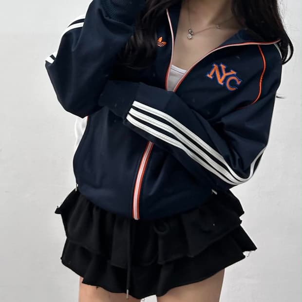 아디다스 NYC네이비 화이트 트랙탑 희귀져지(90)