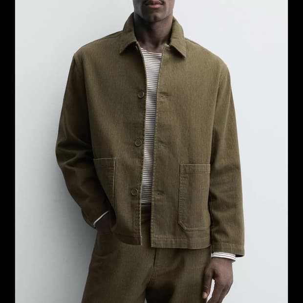 (구매) 자라 zara 포켓 스트럭처 오버셔츠 L