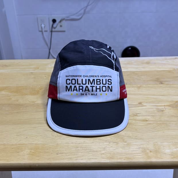 아식스 콜롬버스 마라톤 한정 러닝캡모자