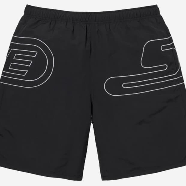 슈프림 빅로고 나일론 쇼츠 블랙 25ss 